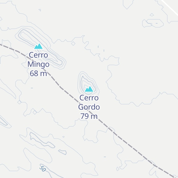 Map of Cerro Gordo