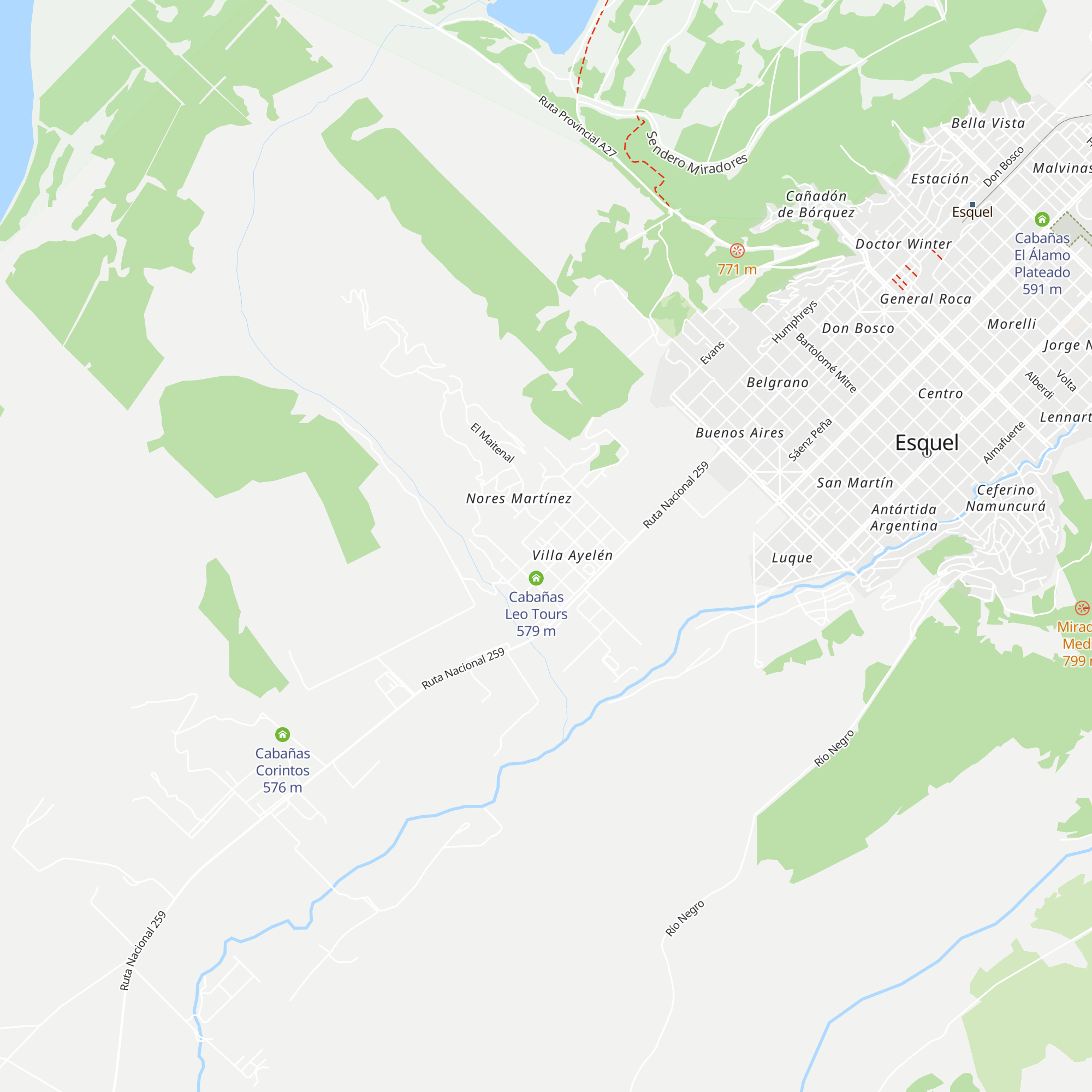 Cabañas El Palenque map