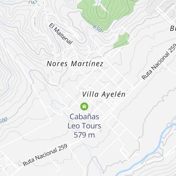 Map of Cabañas Cinco Cerros