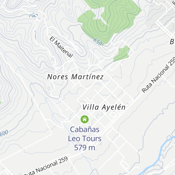 Map of Cabañas Lorien