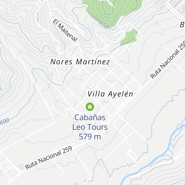 Map of Cabañas Mapuche