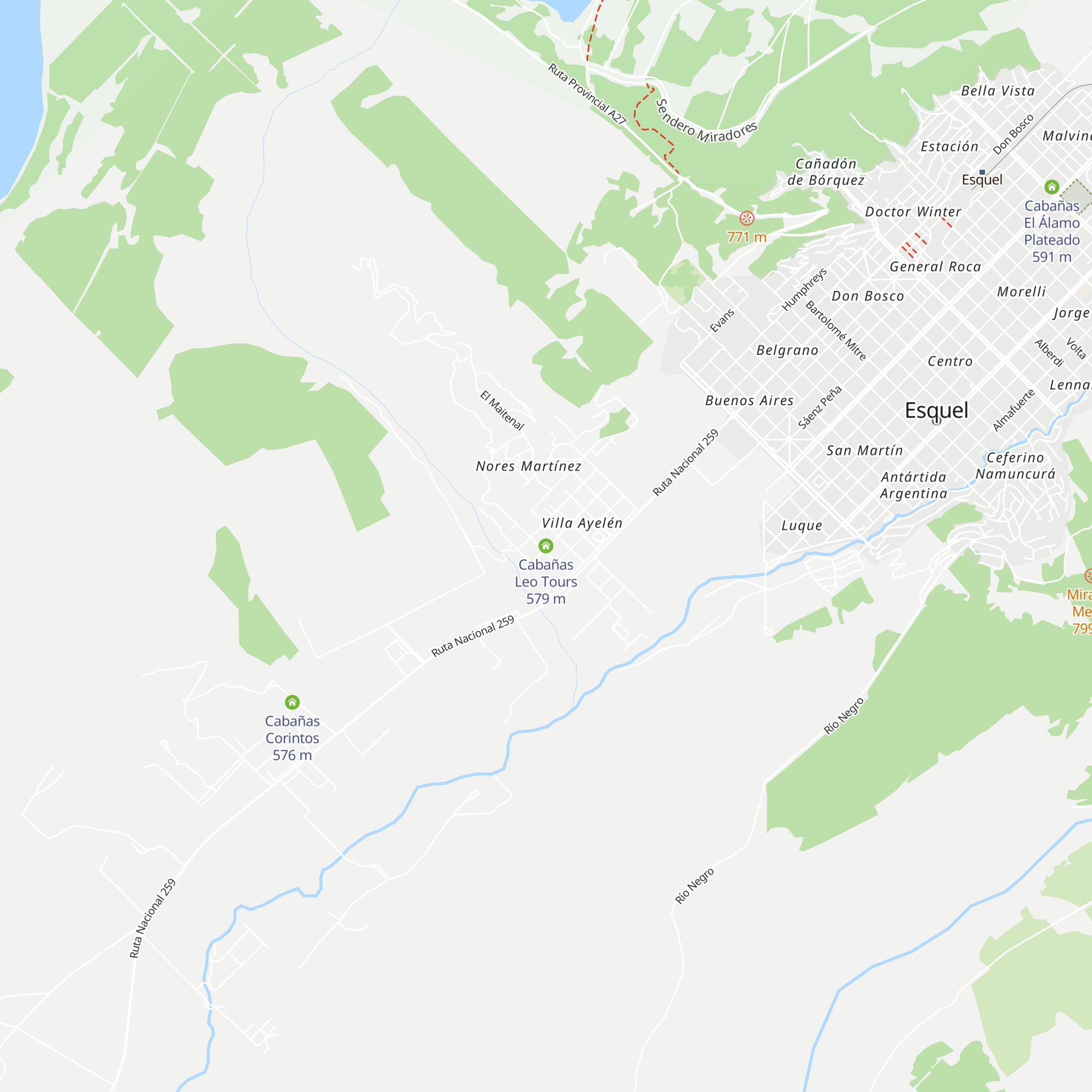 Cabañas Leo Tours map