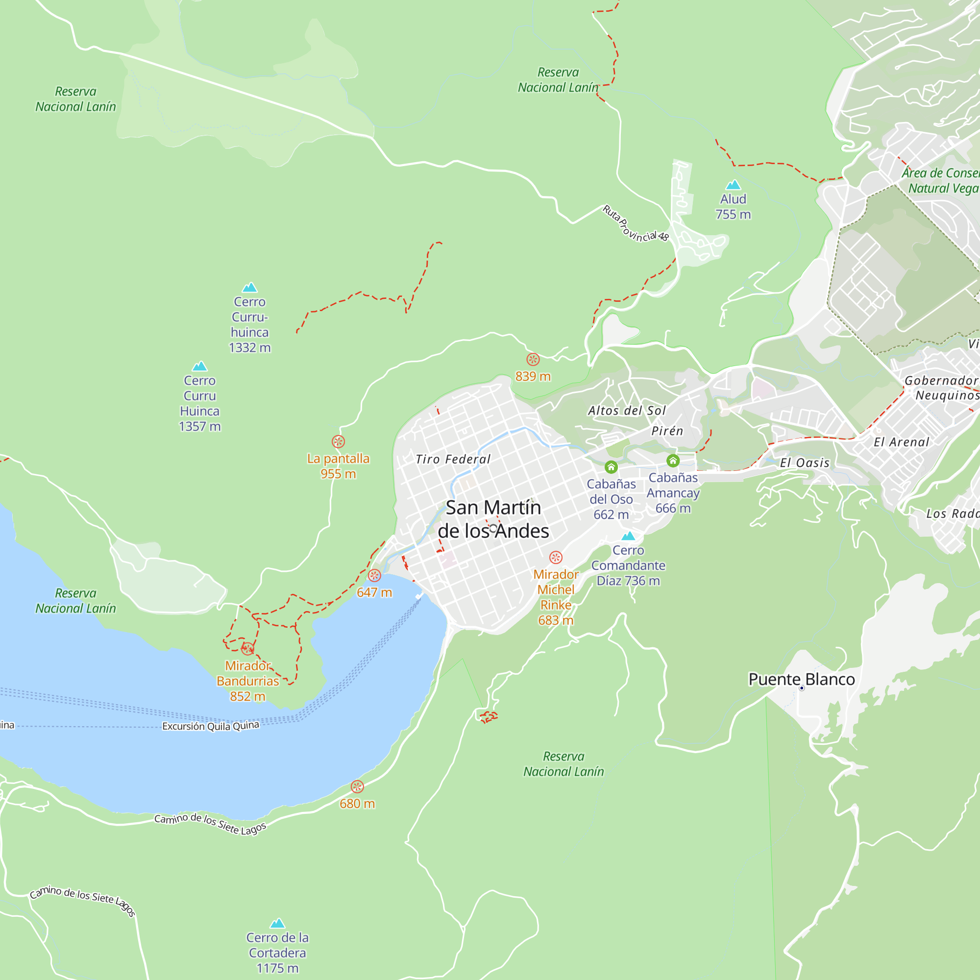 Cabañas del Encuentro map