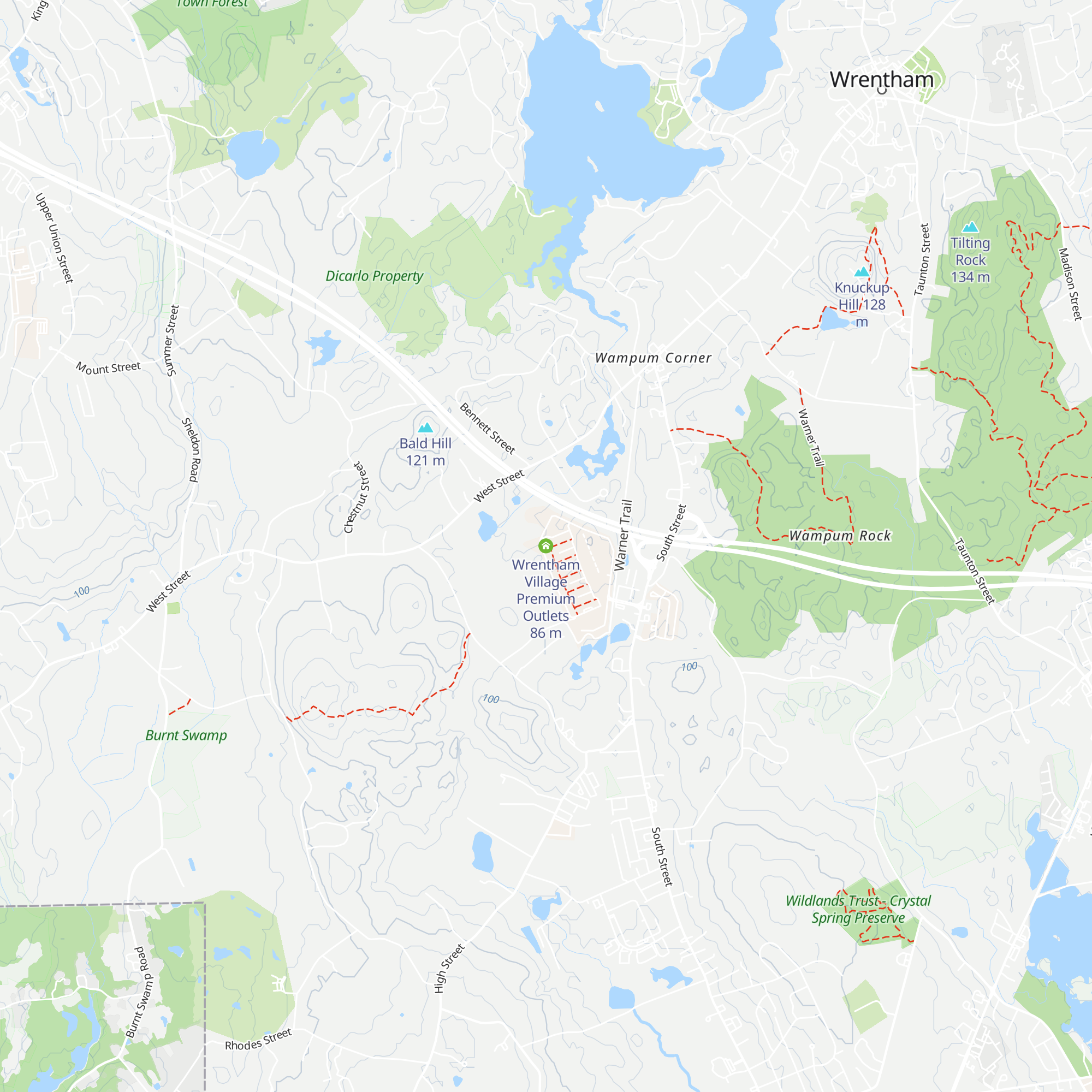 Wrentham Village Premium Outlets map