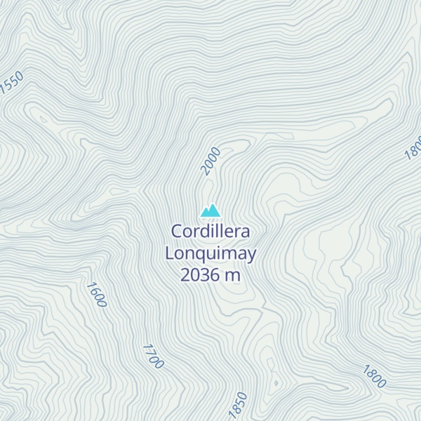 Map of Cordillera Lonquimay
