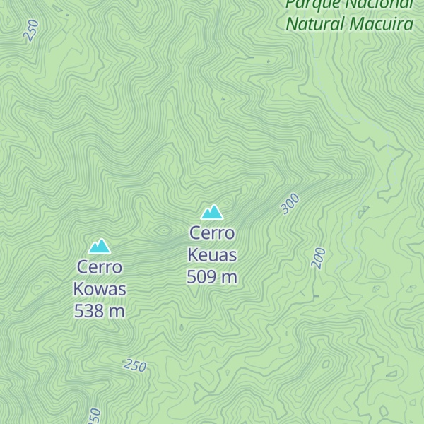 Map of Cerro Keuas
