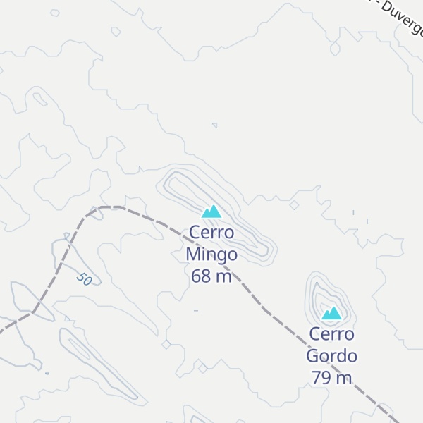 Map of Cerro Mingo