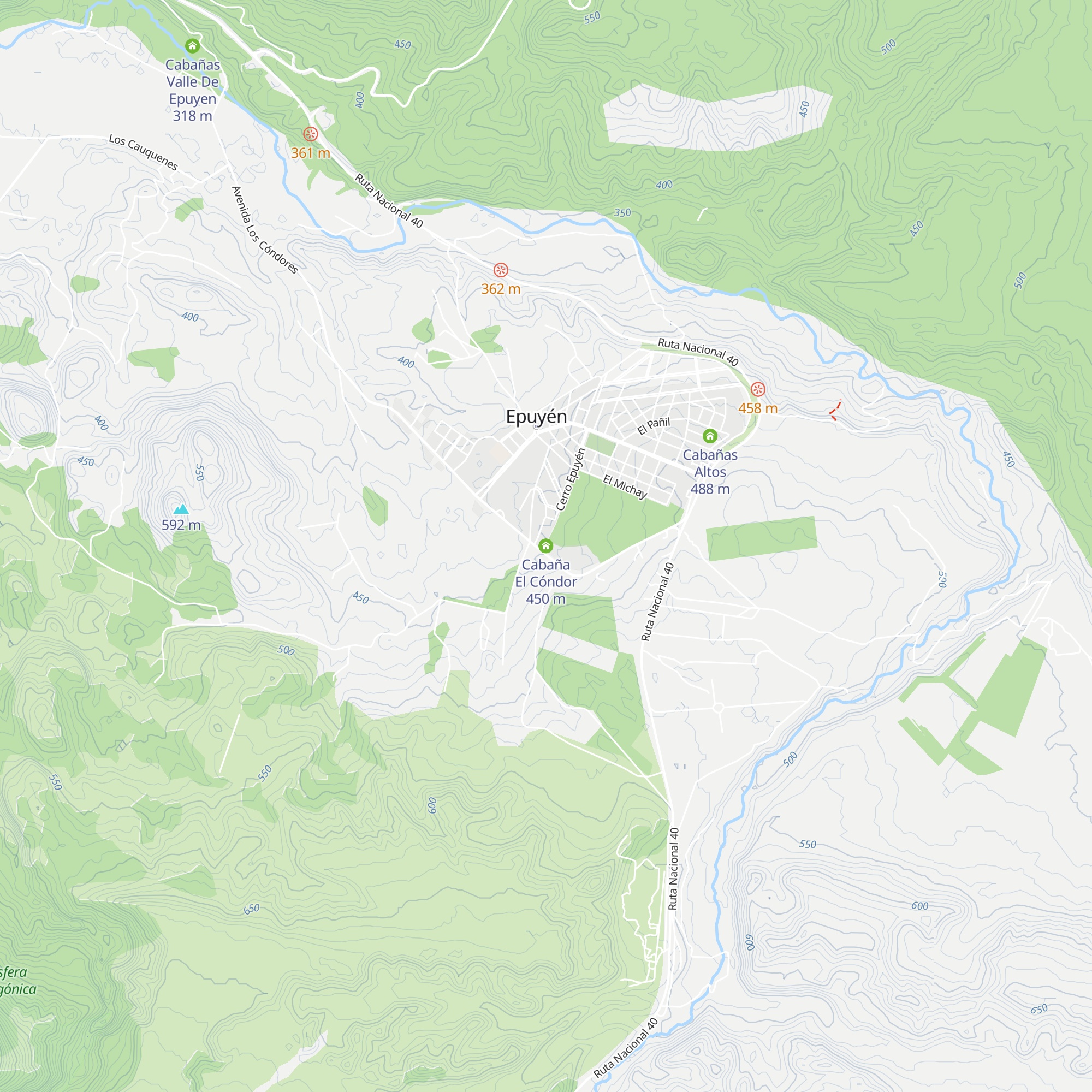 Cabaña El Cóndor map