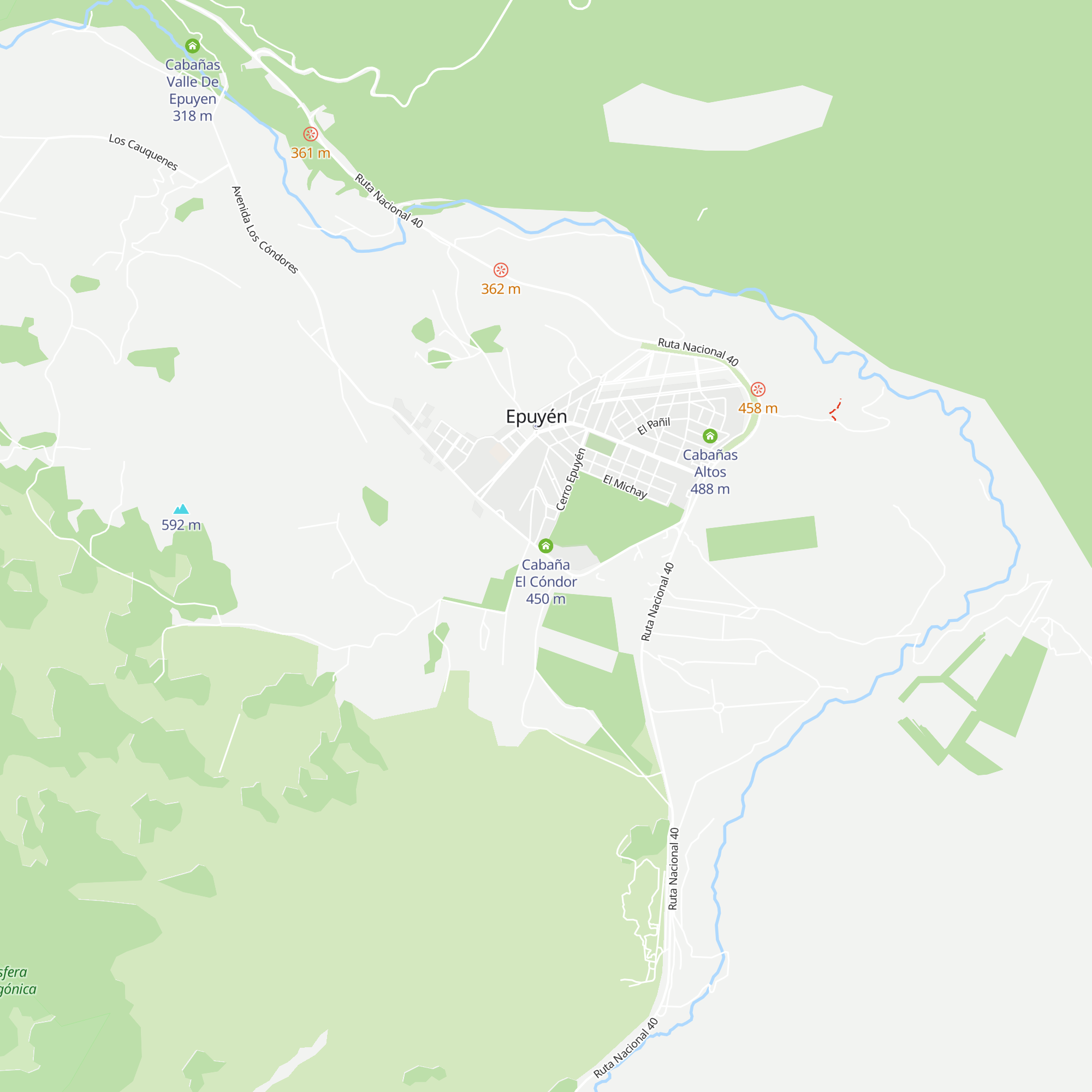 Cabaña El Cóndor map