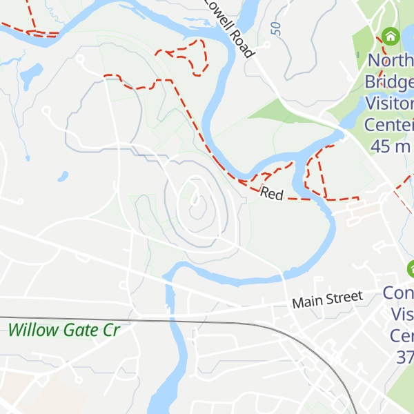 Map of Nashawtuc Hill