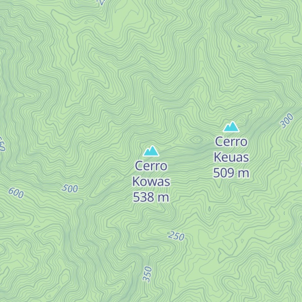 Map of Cerro Kowas