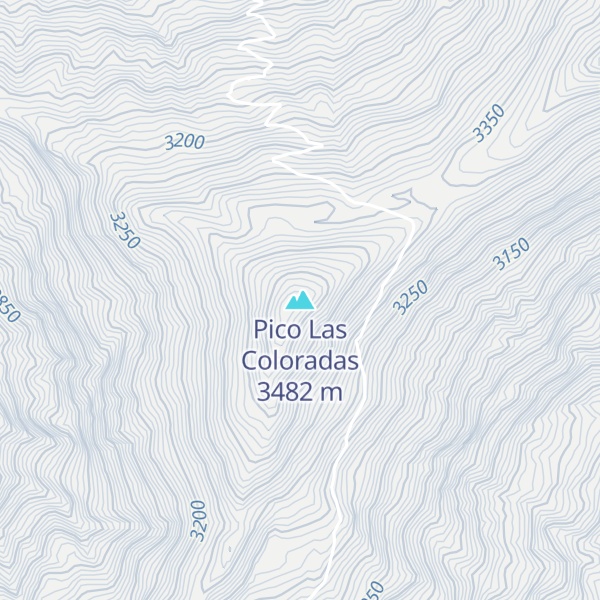 Map of Pico Las Coloradas