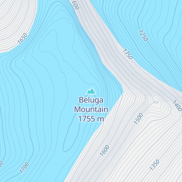 Map of Beluga Mountain