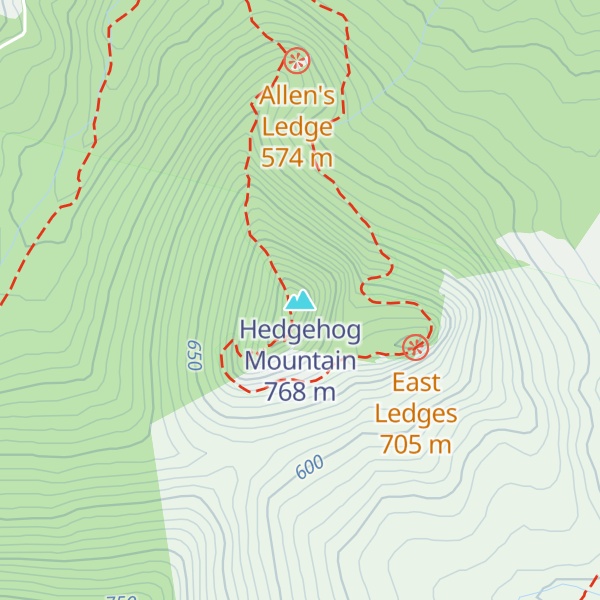 Map of Hedgehog Mountain