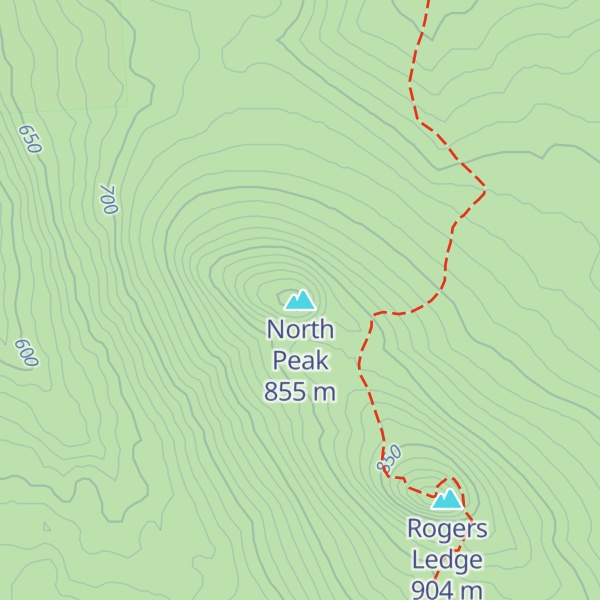 Map of North Peak