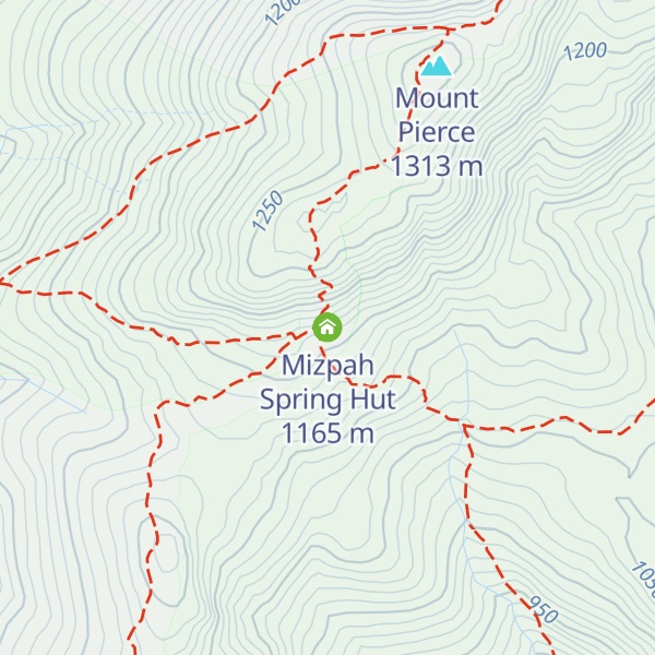 Map of Mizpah Spring Hut