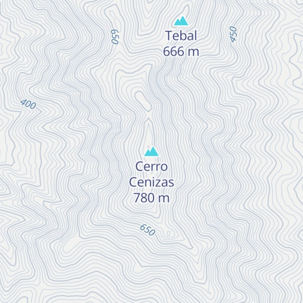 Map of Cerro Cenizas