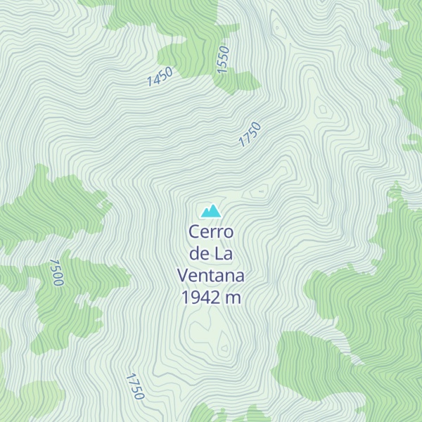 Map of Cerro de La Ventana