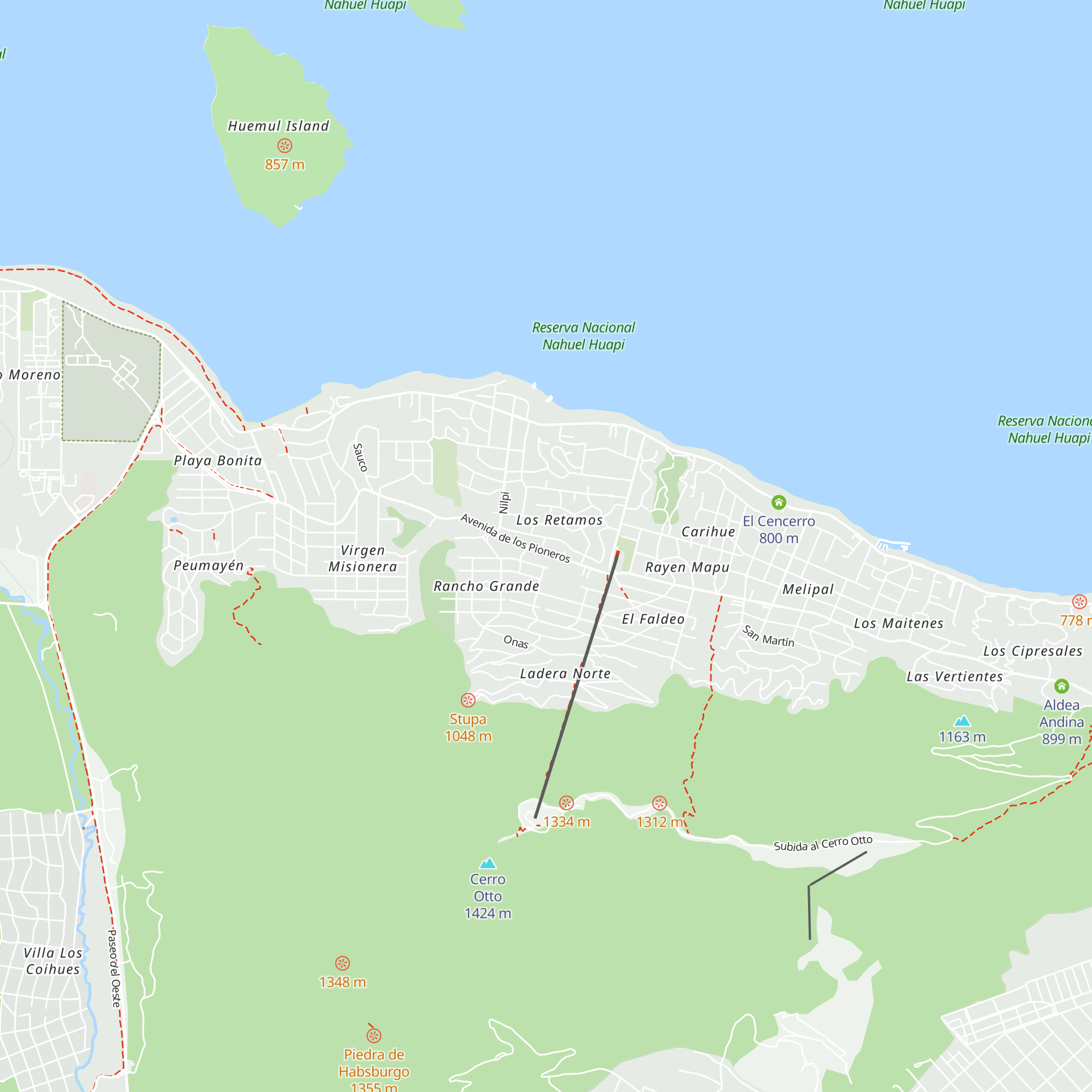 Cabaña La Inesita map