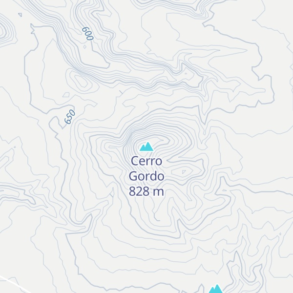 Map of Cerro Gordo