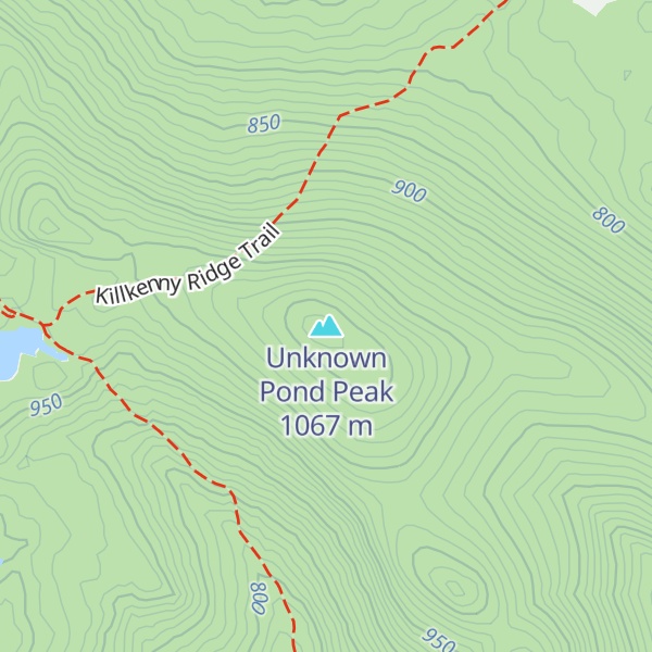 Map of Unknown Pond Peak