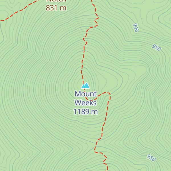 Map of Mount Weeks