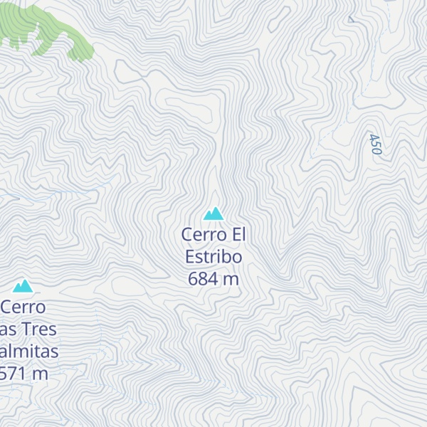 Map of Cerro El Estribo