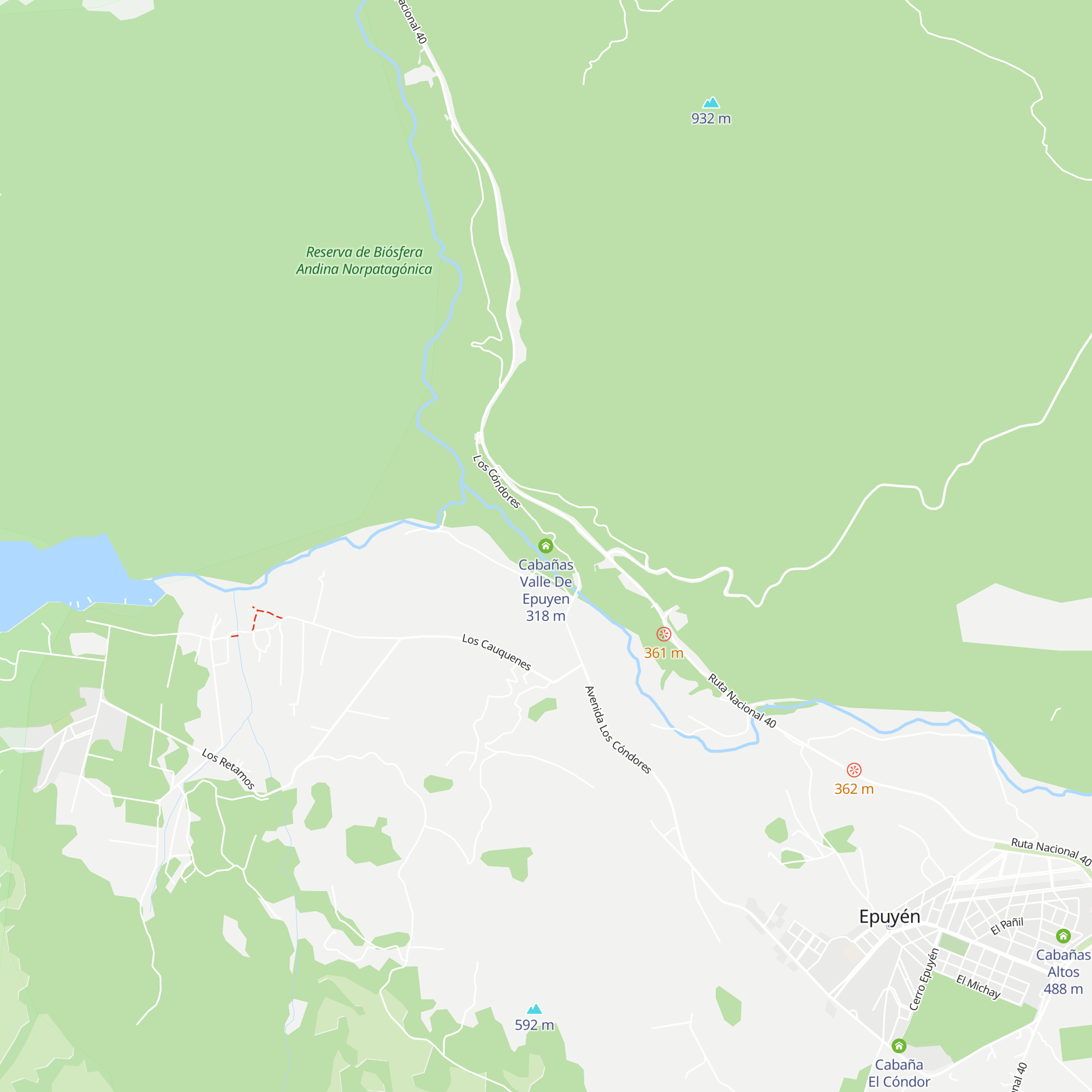 Cabañas Valle De Epuyen map