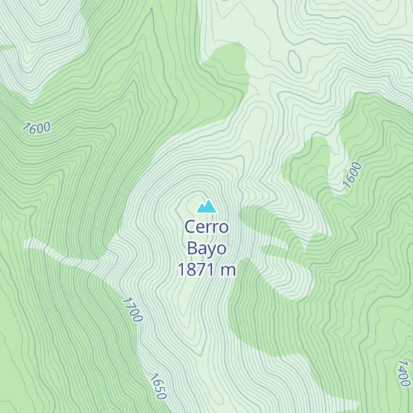 Map of Cerro Bayo