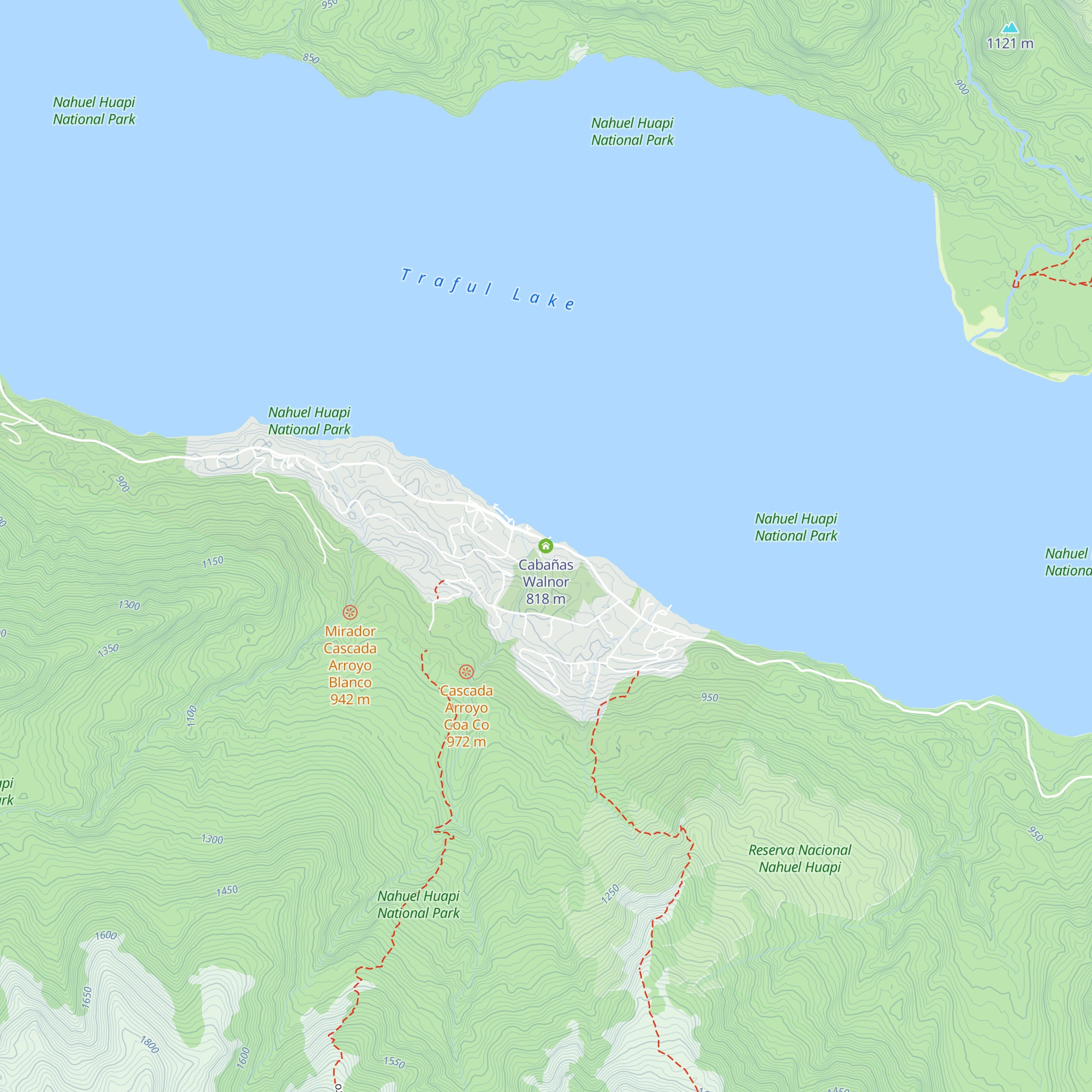 Cabañas Walnor map