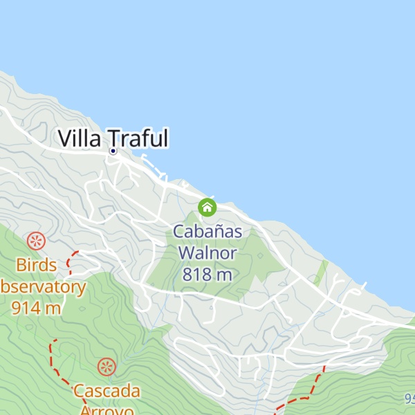 Map of Cabañas Walnor