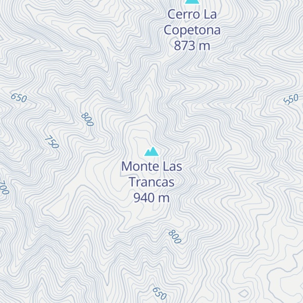 Map of Monte Las Trancas