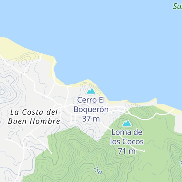 Map of Cerro El Boquerón