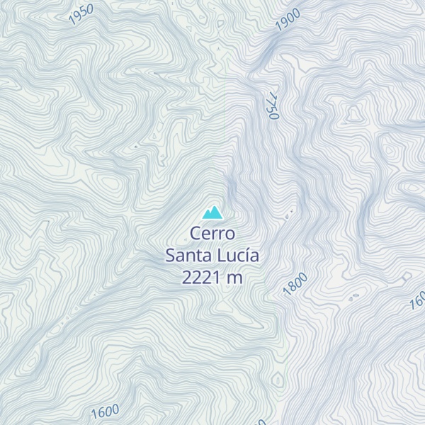 Map of Cerro Santa Lucía