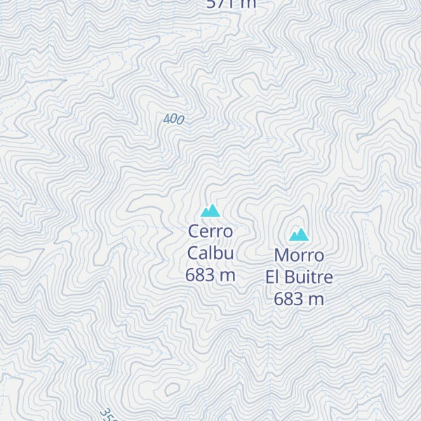 Map of Cerro Calbu