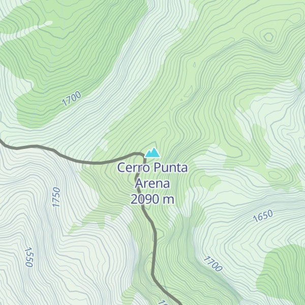 Map of Cerro Punta Arena