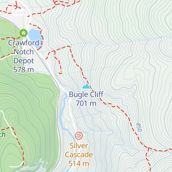 Map of Bugle Cliff