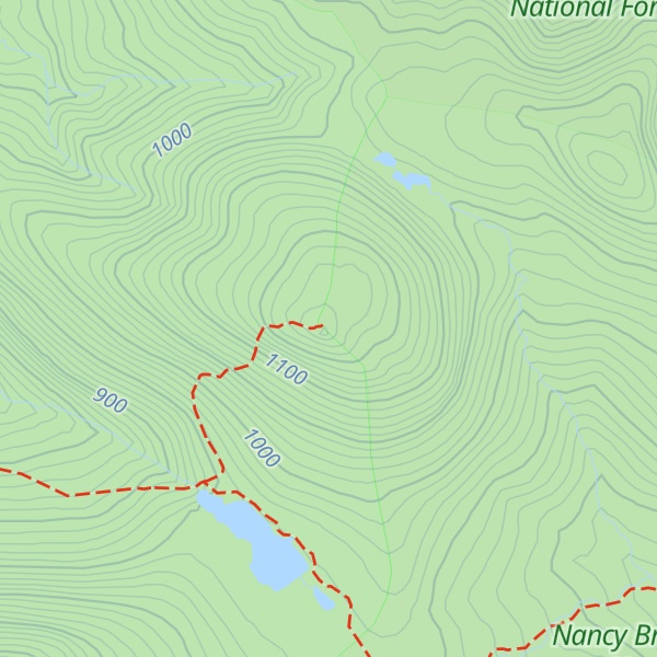 Map of Mount Nancy