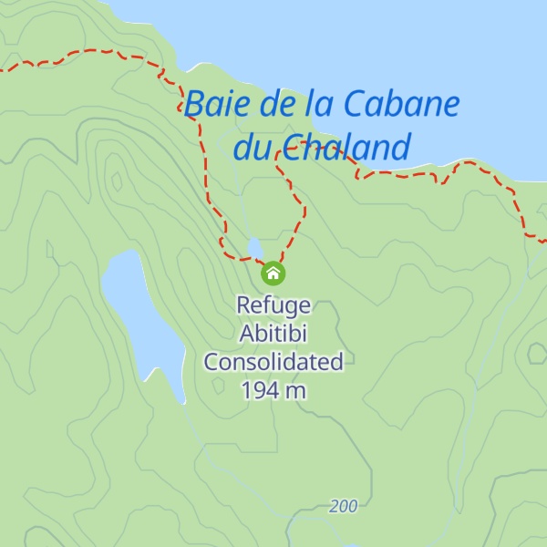 Map of Refuge Abitibi Consolidated