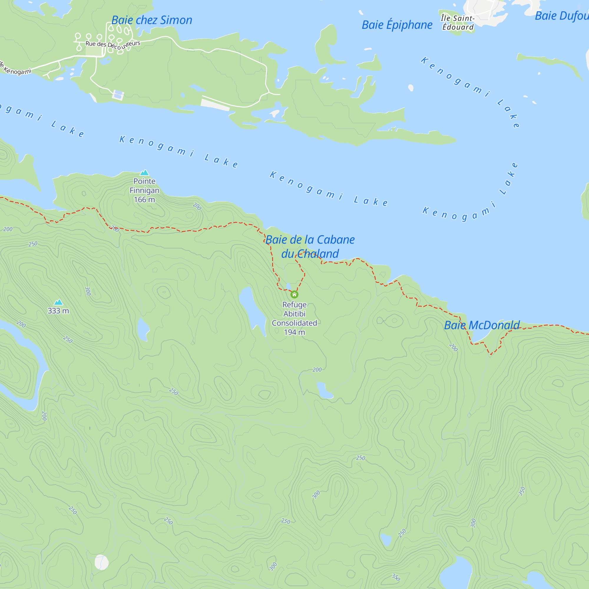 Refuge Abitibi Consolidated map