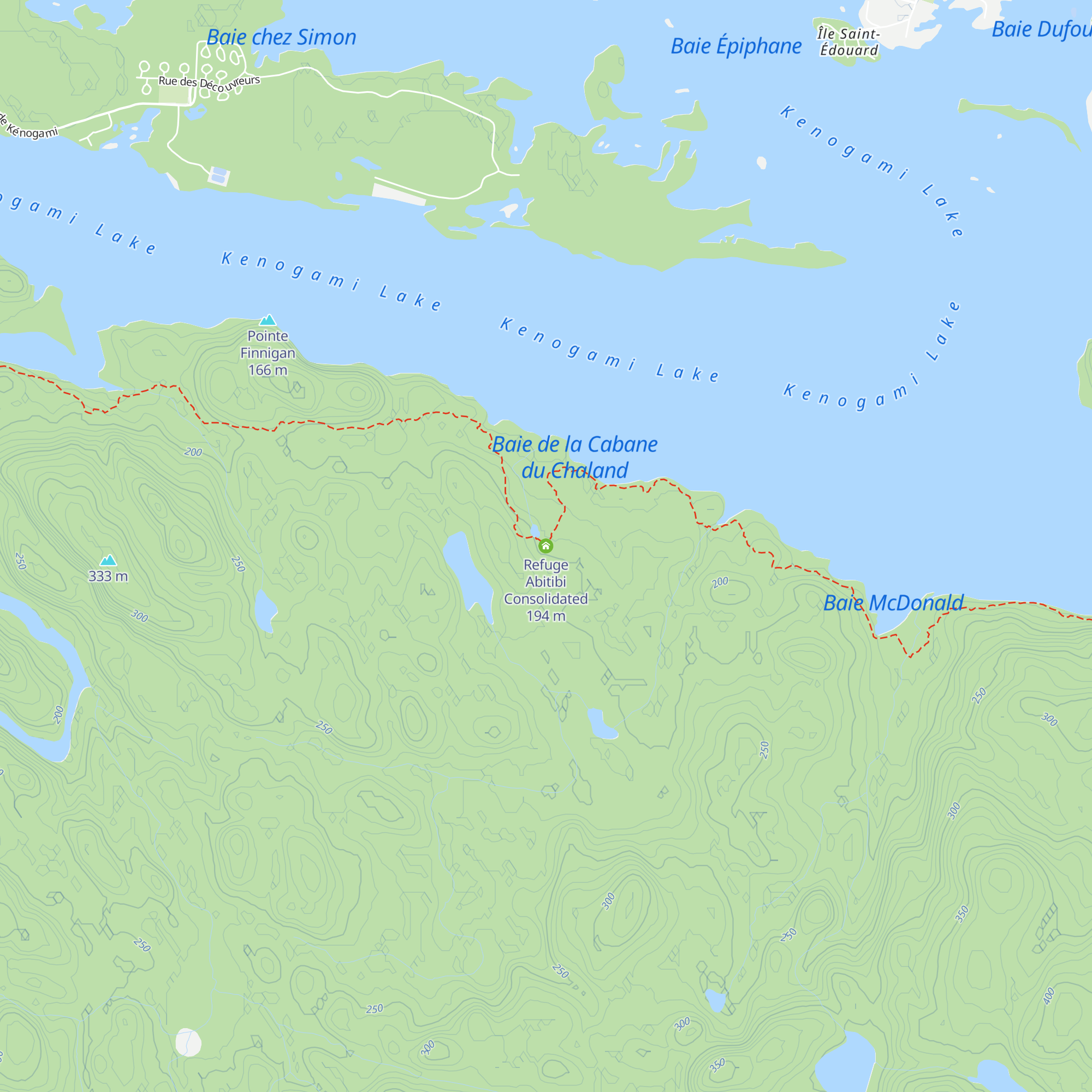 Refuge Abitibi Consolidated map