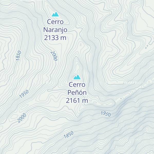 Map of Cerro Peñón