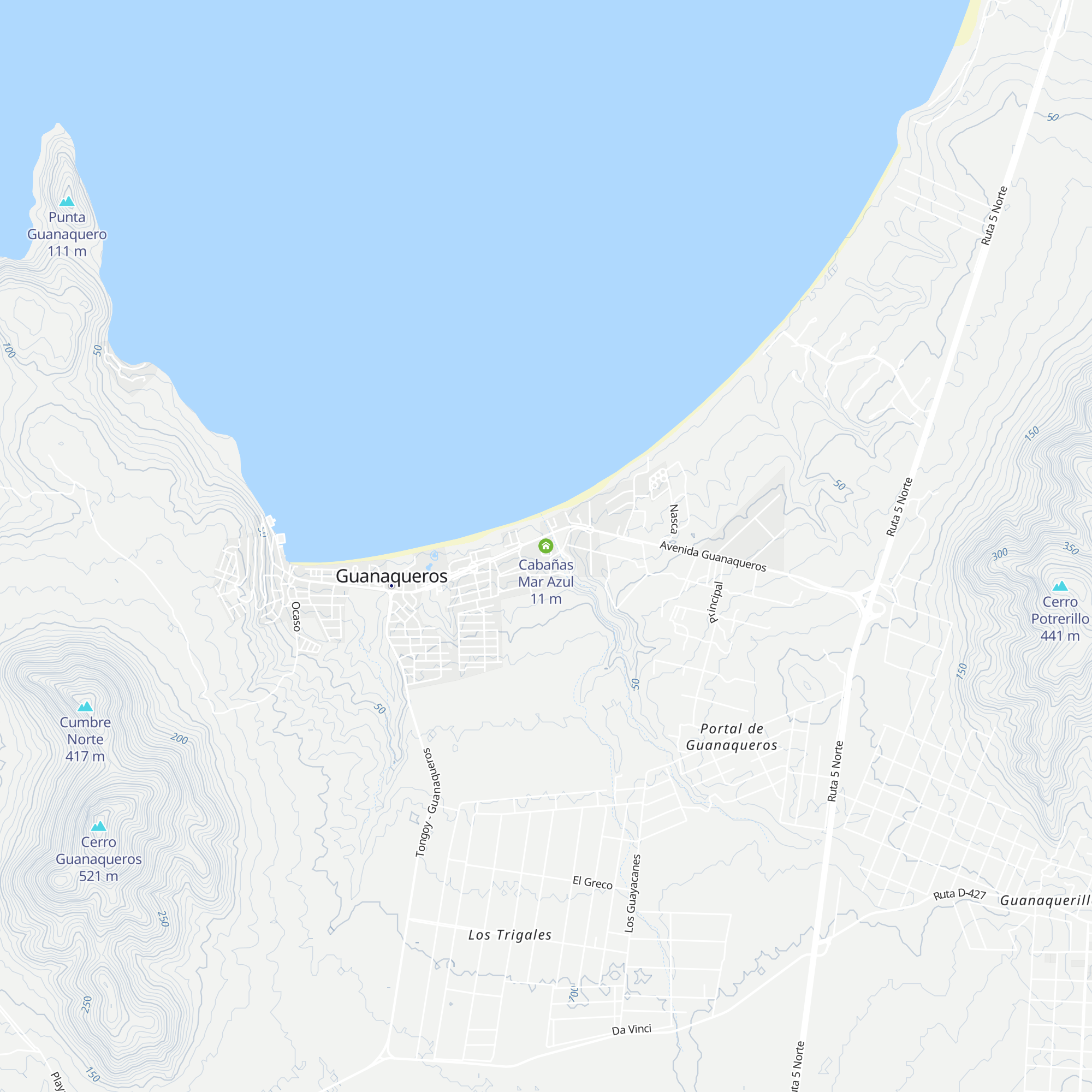 Cabañas Mar Azul map
