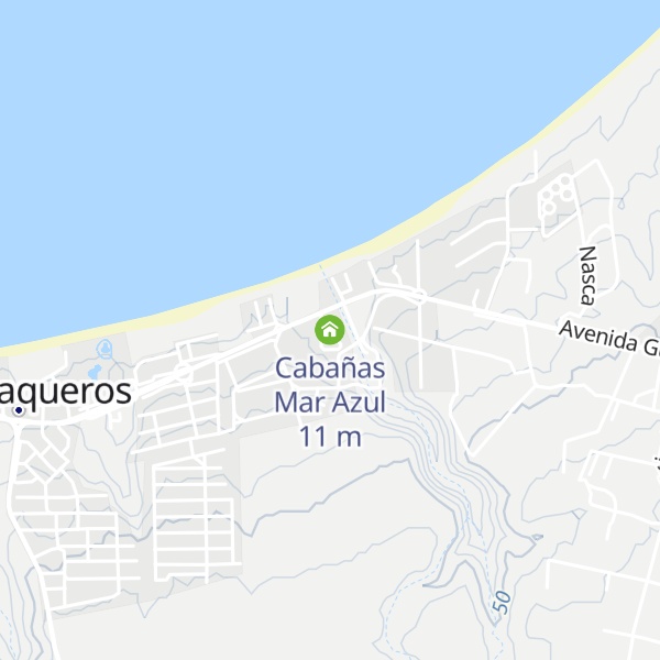 Map of Cabañas Mar Azul