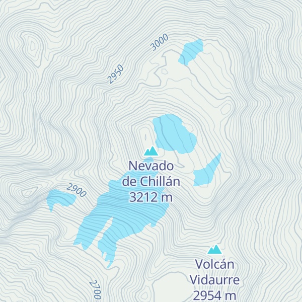 Map of Nevado de Chillán