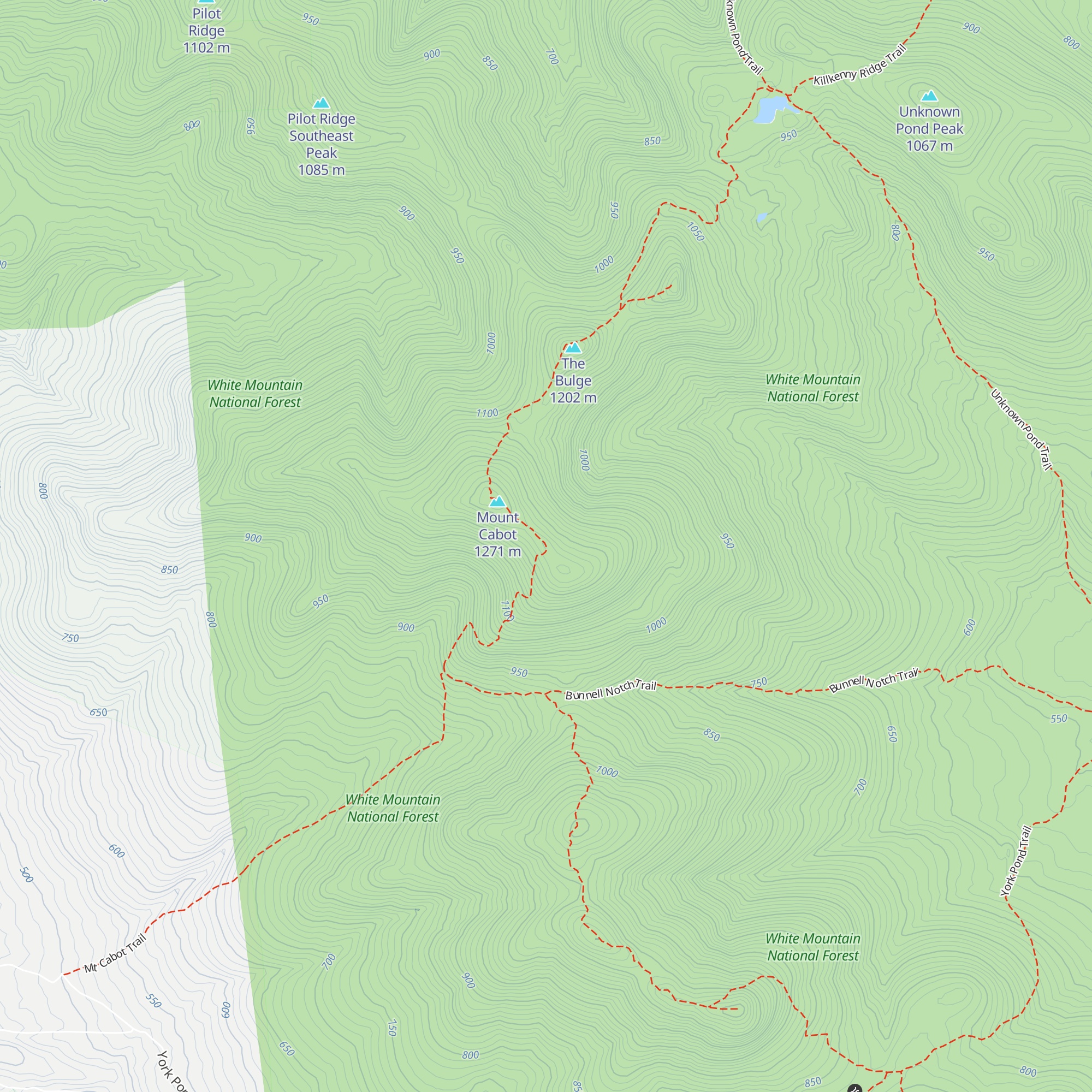 Mt. Cabot Cabin map