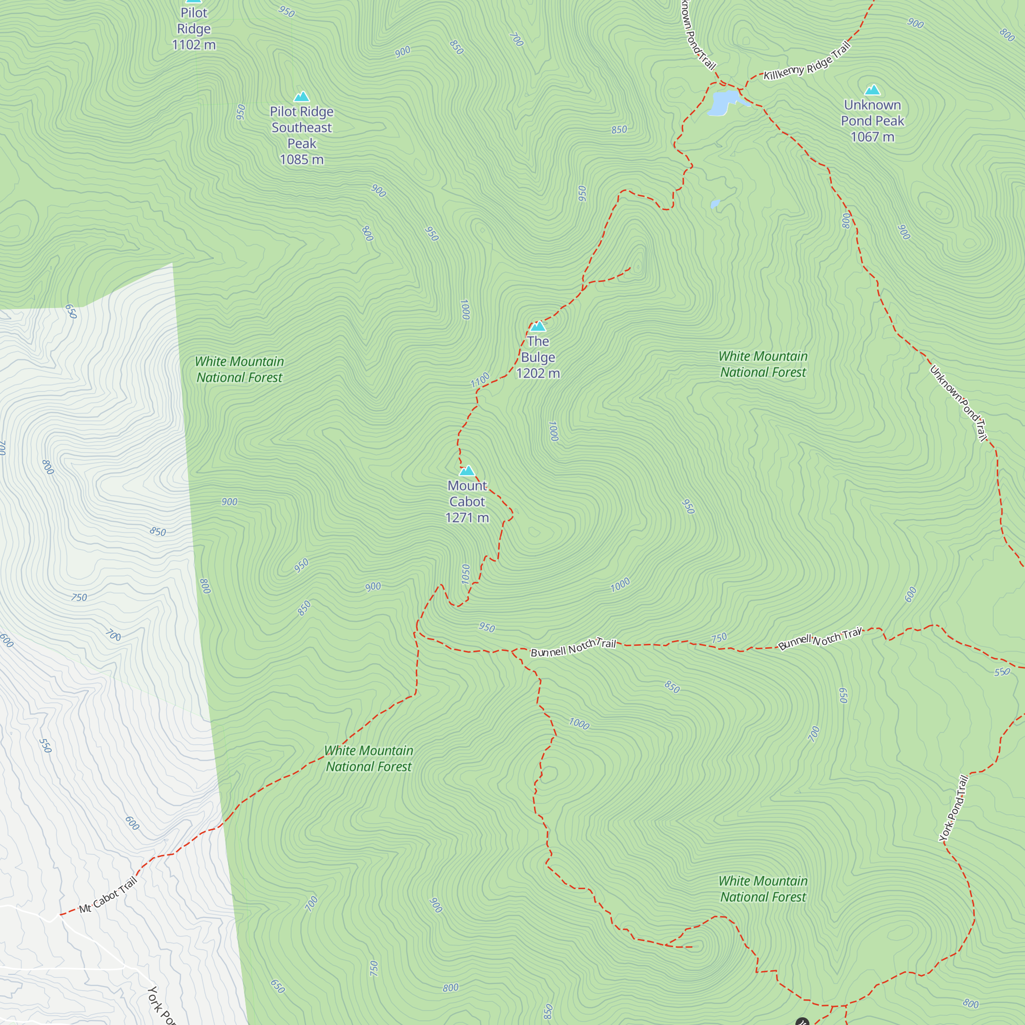 Mt. Cabot Cabin map