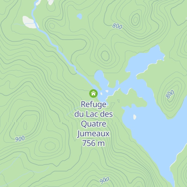 Map of Refuge du Lac des Quatre Jumeaux