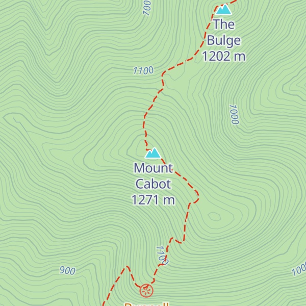 Map of Mount Cabot