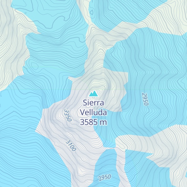 Map of Sierra Velluda